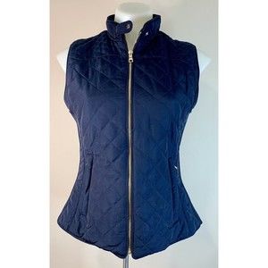 Zara Diamond Quilted Body Warmer Fashion Vest Womens Medium BLACK